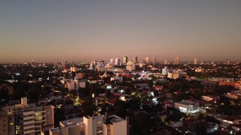 a city Asunción with many buildings